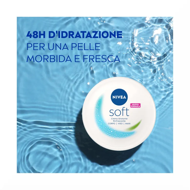 Nivea Soft Crema Idratante Corpo Viso Mani Multiuso Con Vitamina E E Olio Di Jojoba 300ml
