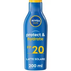 Nivea Sun Latte Solare Protect & Hydrate Fp20 Crema Solare Idratante Per 48 Ore 200ml