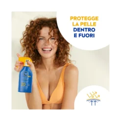 Nivea Sun Spray Solare Protect & Hydrate Fp20 Crema Solare Idratante Per 48 Ore 270ml