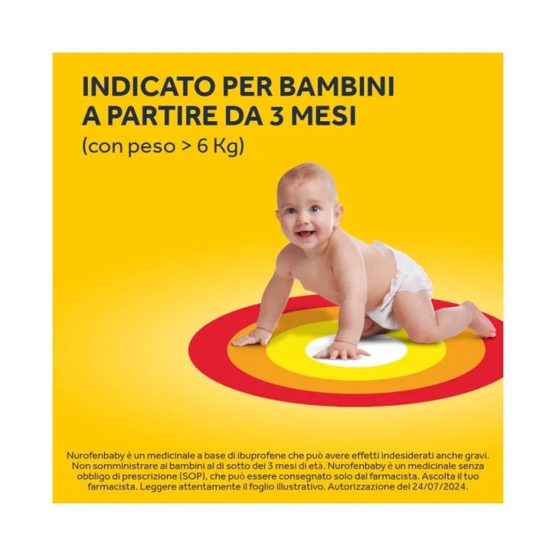 Nurofen Baby Prima Infanzia 60 mg Ibuprofene Indicato per Febbre 10 Supposte