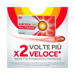 Nurofencaps 400 mg Ibuprofene per Mal di Testa Dolori ai Denti e Muscolari 10 Capsule Molli