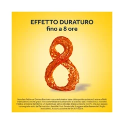 Nurofen Febbre e Dolore Bambini 100 mg/5 mlIbuprofene Indicato per Febbre Dolori ai Denti e Muscolari Sospensione Orale Arancia 150 ml