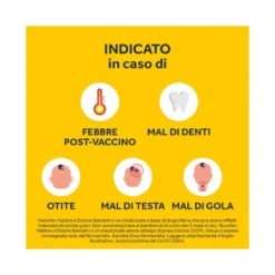 Nurofen Febbre e Dolore Bambini 100 mg/5 ml Ibuprofene Indicato per Febbre Dolori ai Denti e Muscolari Sospensione Orale Fragola 150 ml