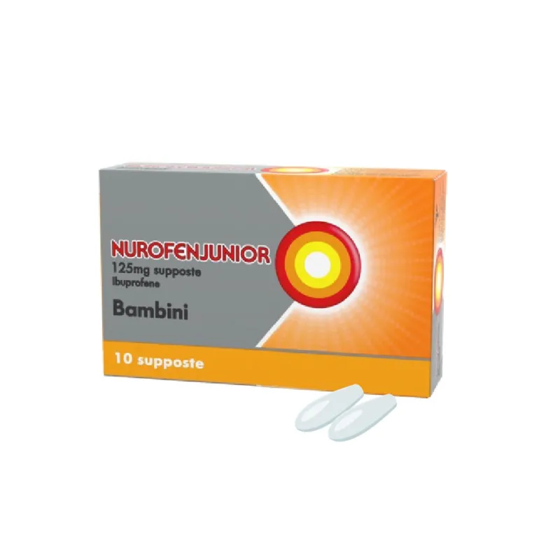 Nurofen Junior Bambini 125 mg Ibuprofene Analgesico Indicato per Febbre 10 Supposte