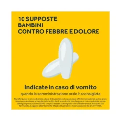Nurofen Junior Bambini 125 mg Ibuprofene Analgesico Indicato per Febbre 10 Supposte