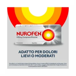Nurofen 200 mg Ibuprofene Analgesico per Mal di Testa Dolori Muscolari e Articolari 12 Compresse