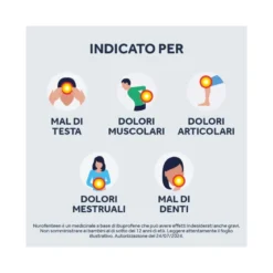 Nurofenteen 200 mg Ibuprofene Analgesico perMal di Testa Dolori ai Denti e Mestruali 12 Compresse al Limone
