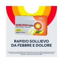 Nurofenteen 200 mg Ibuprofene Analgesico perMal di Testa Dolori ai Denti e Mestruali 12 Compresse al Limone