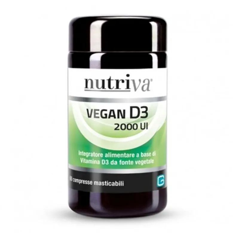 Nutriva Vegan D3 2000 UI - 60 Compresse Vitamina D Vegana