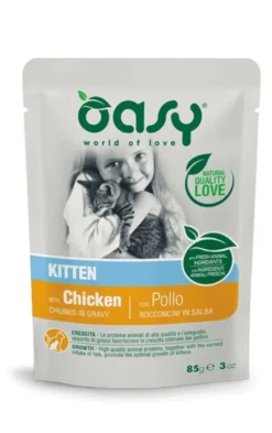Oasy Bocconcini Di Pollo Per Gattini Busta 85g