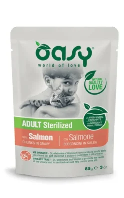 Oasy Wet Bocconcini Al Salmone Gatti Adulti Sterilizzati Busta 85g
