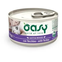 Oasy Wet Cat Mousse Con Tacchino Per Gatti Adulti Lattina 85g