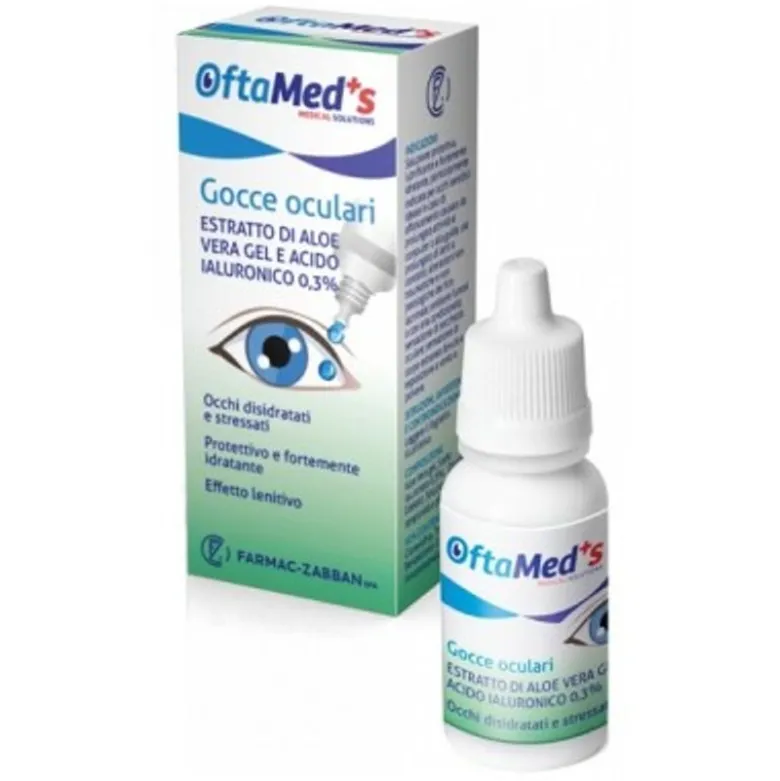 Oftamed's Gocce Oculari Aloe Vera Gel e Acido Ialuronico 10ml