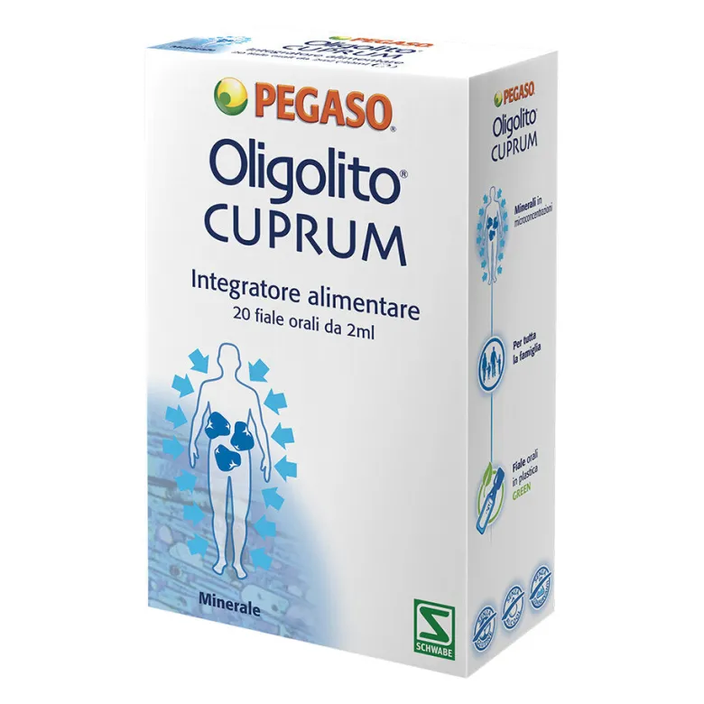 Oligolito Cuprum integratore alimentare utile per le vie respiratorie 20 fiale