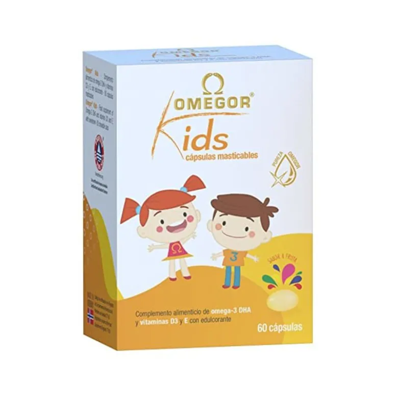 Omegor Kids con Omega-3 DHA e vitamine 60 capsule masticabili gusto tutti i frutti