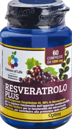 Optima Colours of Life Resveratrolo Plus integratore alimentare utile per la circolazione 60 compres
