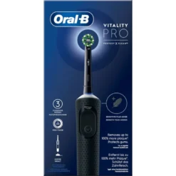 Oral-B Spazzolino Elettrico Ricaricabile Vitality Pro Nero, 1 Testina, 1 Spazzolino
