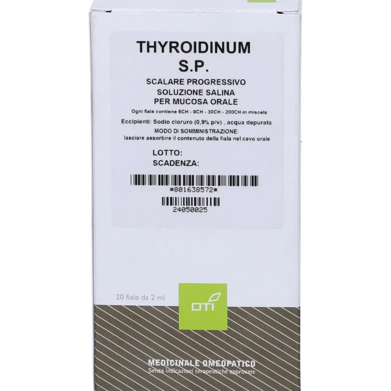 Oti Thyroidinum Scalare Progressivo 20 Fiale 2ml