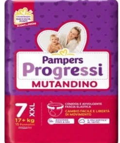 Pampers Progressi Mutandino Taglia 7 Extra Extra Large (17+ kg) 15 Pezzi