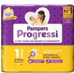 Pampers Progressi New Born Taglia 1 (2-5 Kg) 28 Pezzi