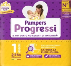 Pampers Progressi New Born Taglia 1 (2-5 Kg) 28 Pezzi