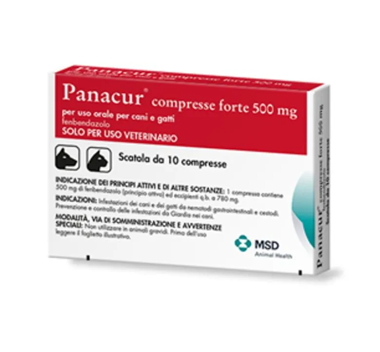 Panacur Compresse Forte 500 Mg Per Uso Orale Per Cani E Gatti 10 Compresse