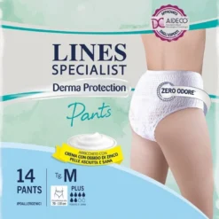 Pannolone per Incontinenza Lines Specialist Derma Pants Plus m 14 Pezzi