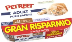 Petreet Tonno Con Surimi Cibo Umido Gatto Adulto 6x70g
