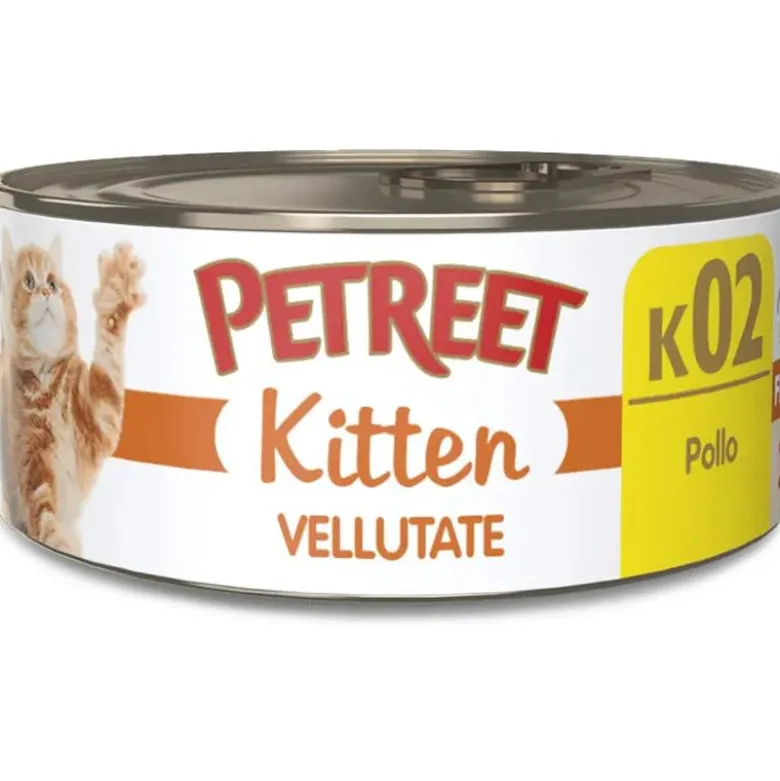 Petreet Vellutate Pollo Cibo Umido Gattino Barattolo 60g