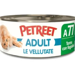 Petreet Vellutate Tonno Con Fagiolini Cibo Umido Gatto Adulto Barattolo 70g