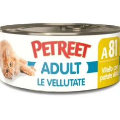 Petreet Vellutate Vitello Con Patate Dolci Cibo Umido Gatto Adulto Barattolo 70g