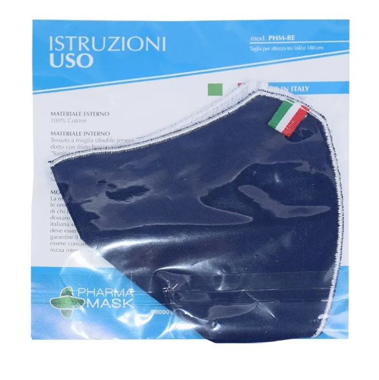 Pharma Mask Mascherina Regular filtrante Lavabile e Sterilizzabile colori assortiti 1 pezzo
