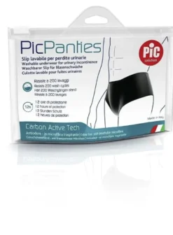 PicPanties Slip Lavabile per Perdite Urinarie Uomo Livello 2 Nero Taglia XXL