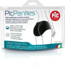 PicPanties Slip Lavabile per Perdite Urinarie Donna Livello 2 Nero Taglia L