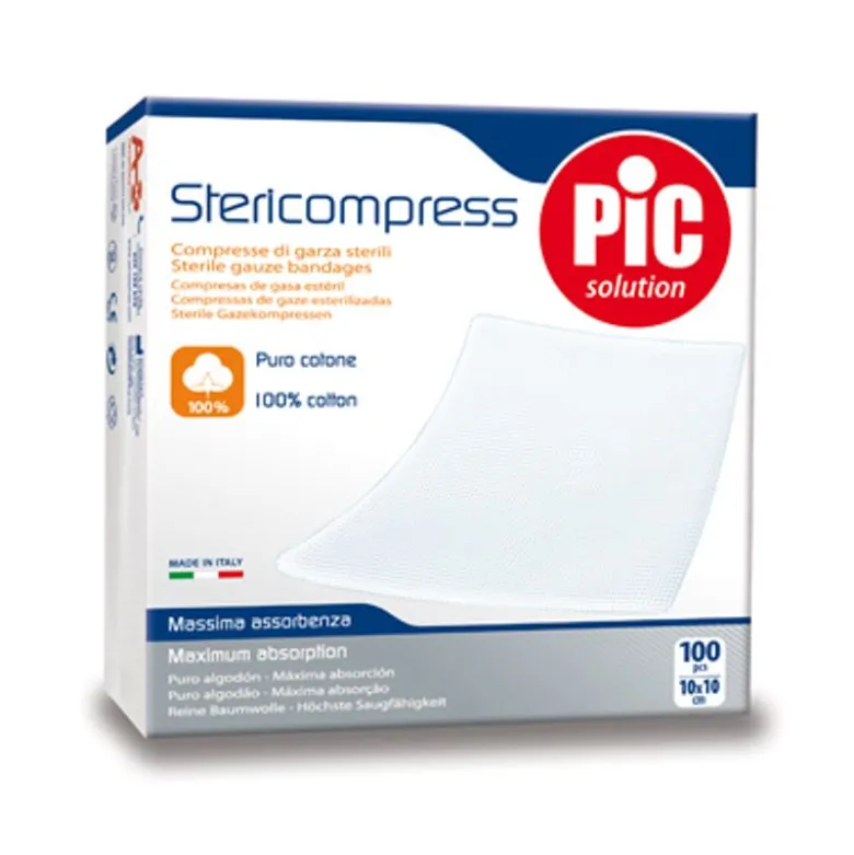 Pic Stericompress compresse di garza sterile 100 pezzi 10x10cm
