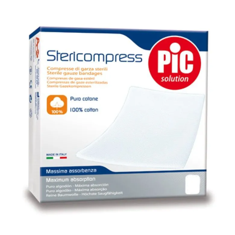 Pic Stericompress Garza Sterile 18x40cm 12 Pezzi Sterili