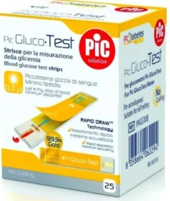 Pic Strisce Glucotest Misurazione Glicemia 25 Pezzi