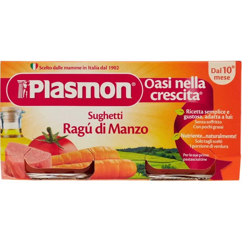 Plasmon Sughetto Ragù Di Manzo 10m+ 2x80g