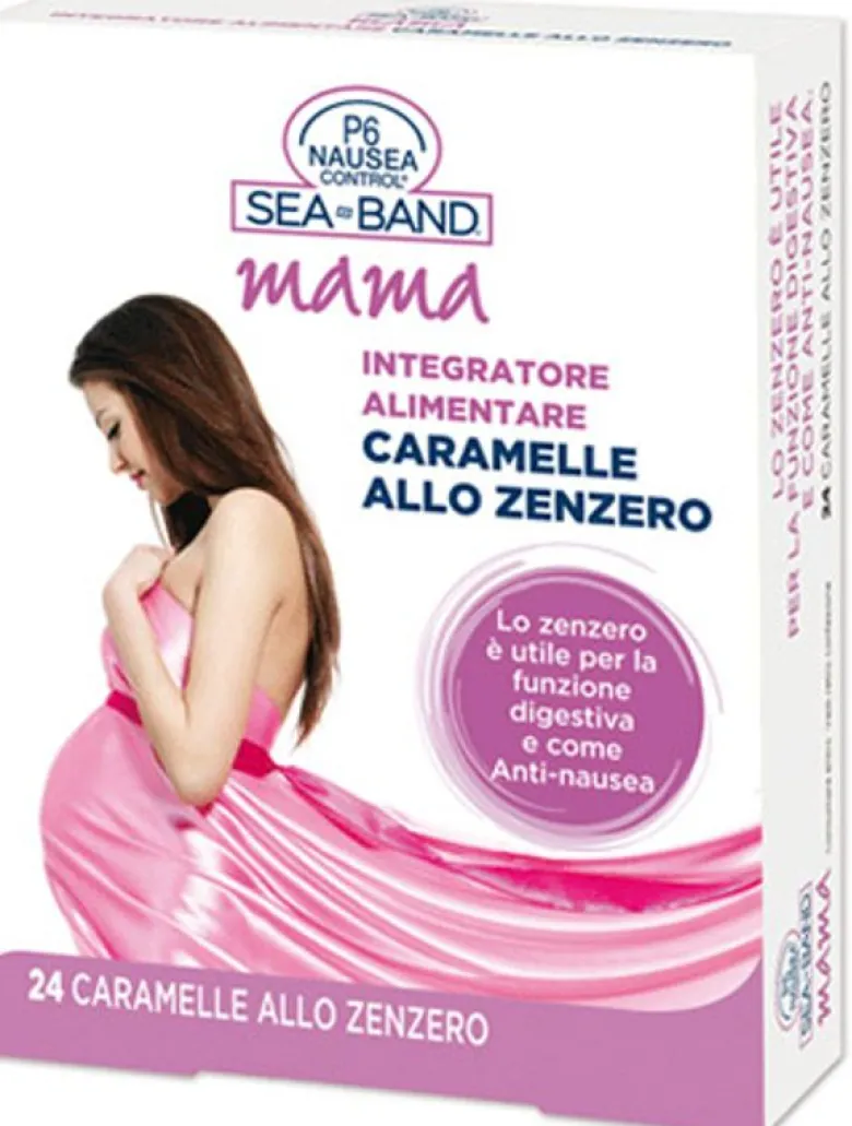 P6 Nausea Control Mama Caramelle Anti-nausea in gravidanza allo zenzero 24 caramelle