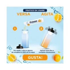 Polase Hydration Integratore Alimentare Magnesio/Potassio Sali Minerali Vitamina C Arancia 12 Stick