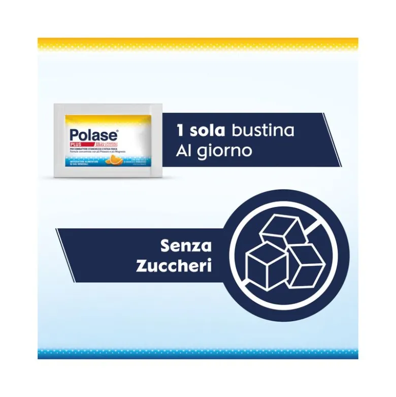 Polase Plus Più Magnesio/Potassio Integratore Alimentare Sali Minerali Arancia Mandarino 24 Bustine