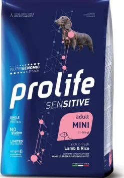 Prolife Dog Sensitive Agnello e Riso Adult Mini 2kg