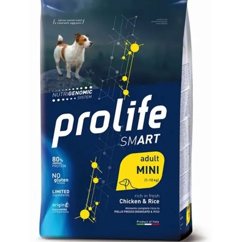 Prolife Dog Smart Chicken & Rice Cibo Secco Per Cani Adulti Taglia Piccola Sacco 2 Kg