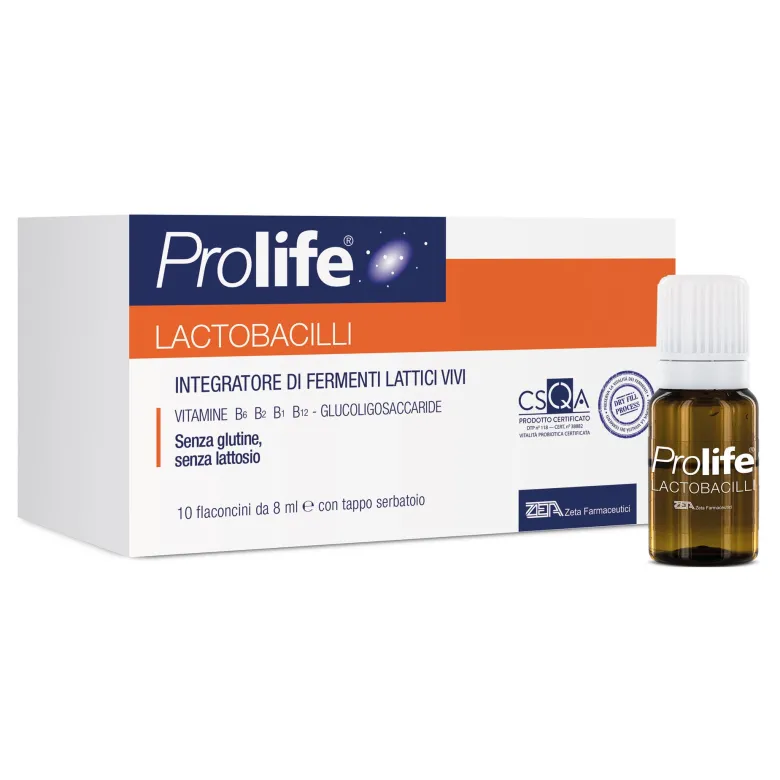 Prolife Lactobacilli 10 Flaconi 8ml Integratore Probiotico