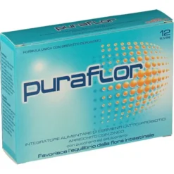 Puraflor Fermenti Lattici Integratore Alimentare Intestino Probiotici Flora Intestinale 12 Bustine