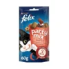 Purina Felix Party Mix Mixed Grill Manzo/Pollo/Salmone Snack Gatti Adulti Busta 60g