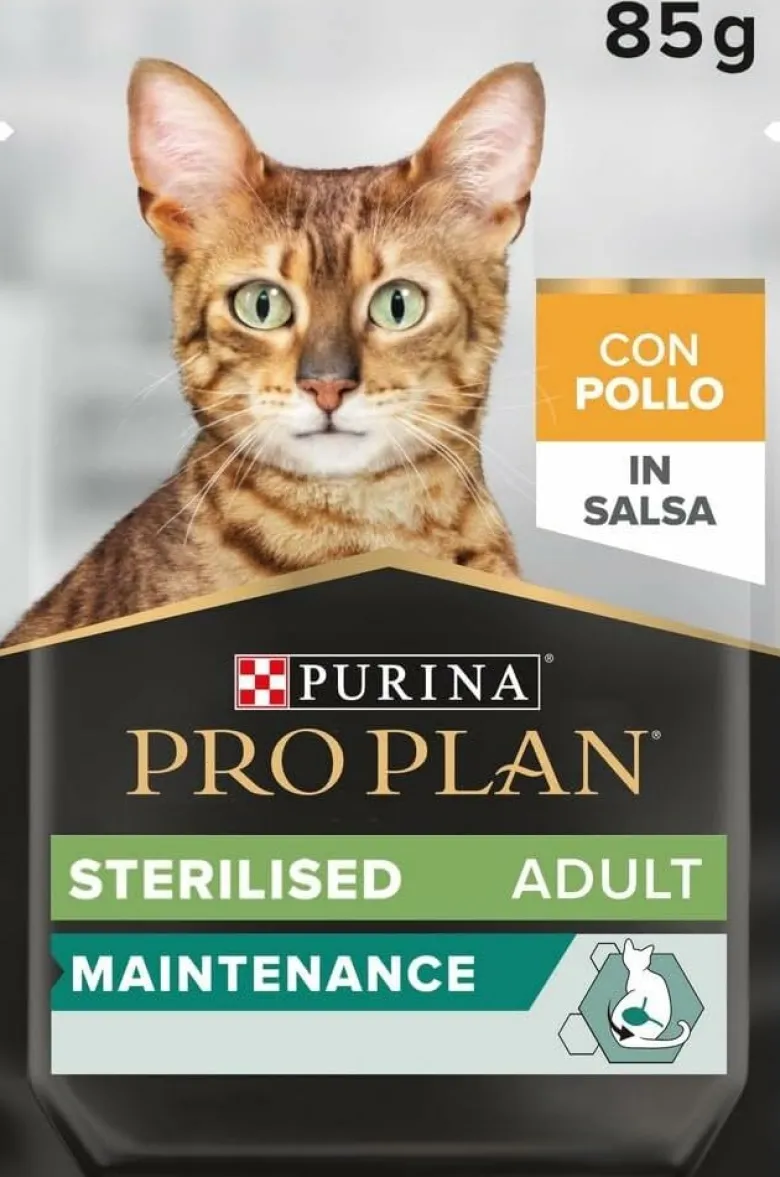 Purina Pro Plan Maintenance Pezzetti In Salsa Con Pollo Per Gatti Adulti Sterilizzati Busta 85g