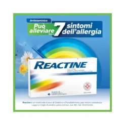 Reactine Allergia 6 Compresse Antistaminico Rinite Allergica e Rinorrea