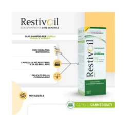 Restivoil ActivPlus olio-shampoo rinforzante per capelli fragili e sfibrati 250ml