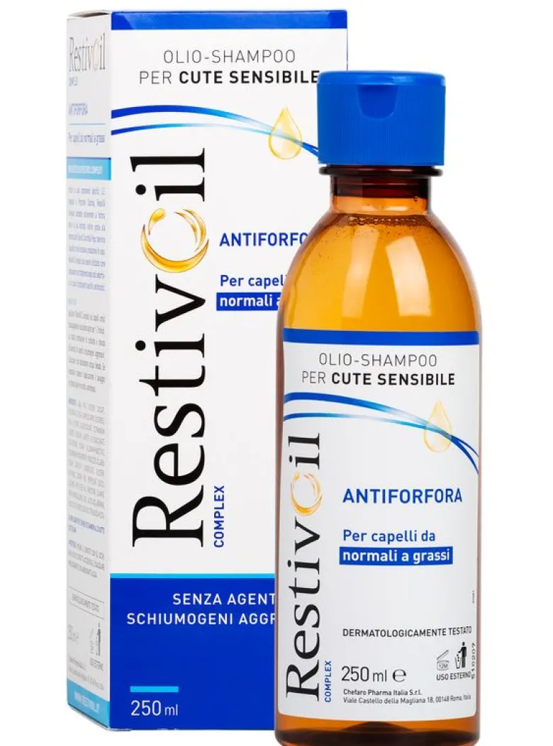 Restivoil Complex Antiforfora Olio-Shampoo per cute sensibile capelli da normali a grassi 250ml